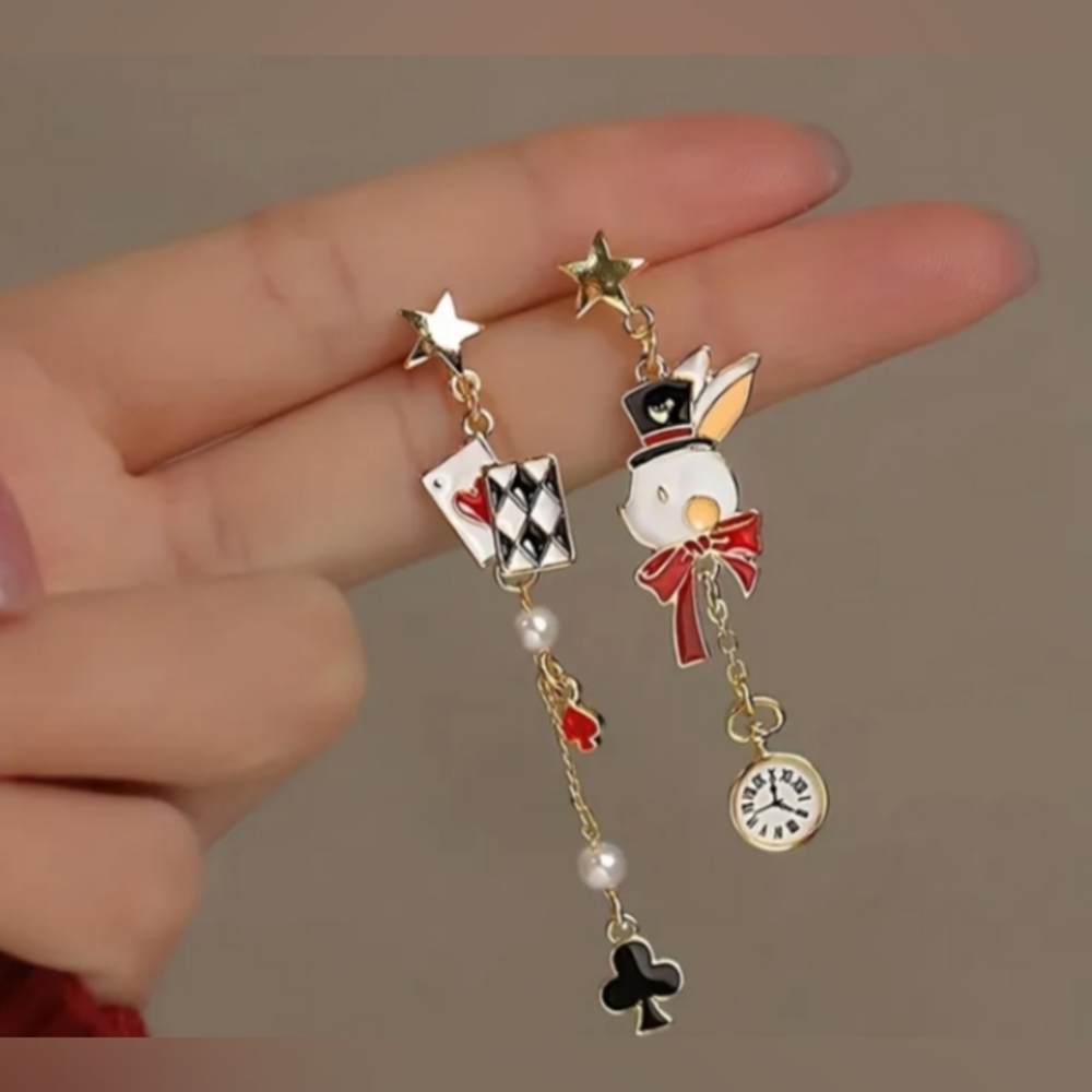 ♥️ Individually $10 Or Bundle 3/$26 Alice In Wonderland Inspired Earrings